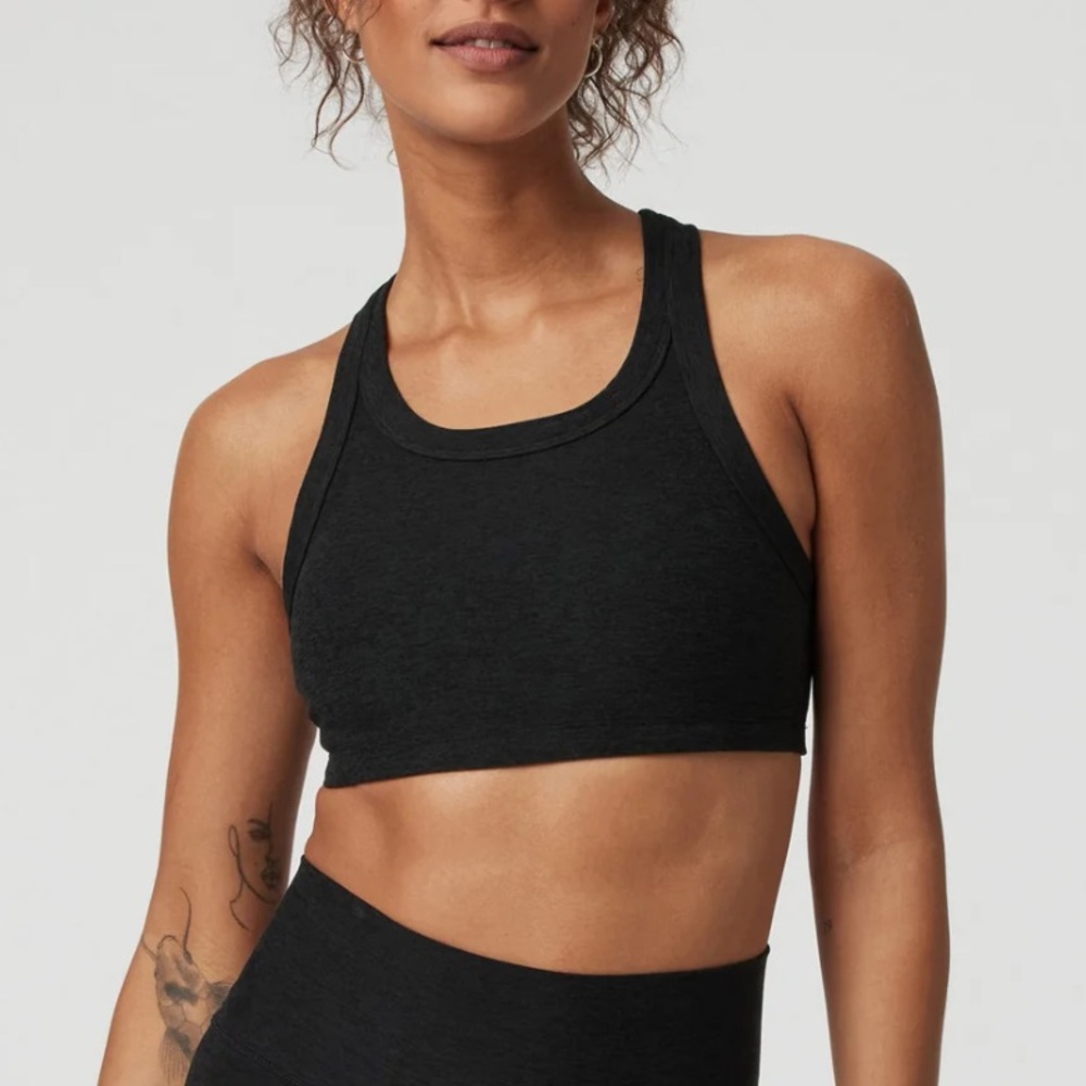 Vuori Heather Black Sports Bra